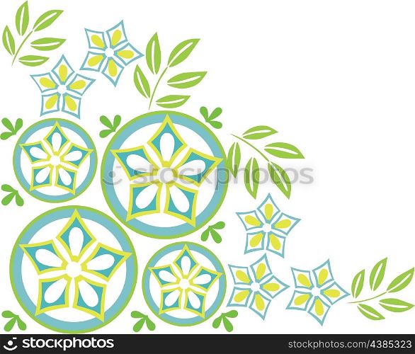 Vector. Ornament flower in color 14