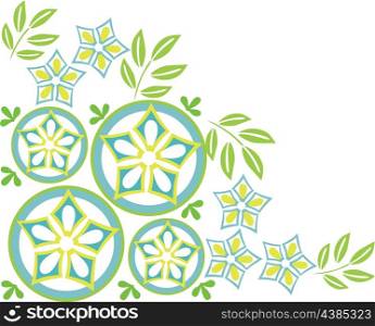Vector. Ornament flower in color 14