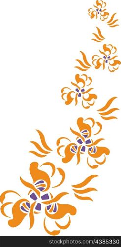 Vector. Ornament flower in color 20