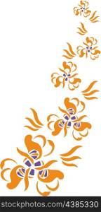 Vector. Ornament flower in color 20