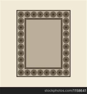 Vector ornamental frame. Vector vintage border frame. Vector ornamental frame. Vintage border frame