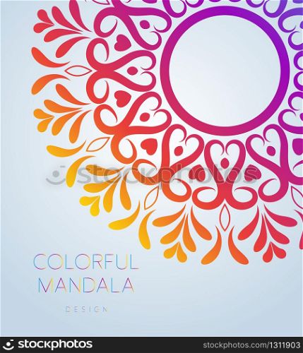 Vector ornamental mandala inspired ethnic art, patterned Indian paisley. Hand drawn illustration. Invitation element. Tattoo, astrology, alchemy, boho and magic symbol.