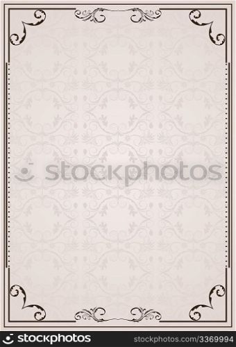 Vector ornate frame. Perfect as invitation or announcement