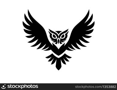 vector owl icons isolated on white background. owl bird logo graphic design, wisdom symbol