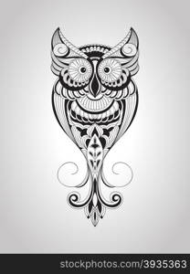 Vector Owl, Tattoo Style