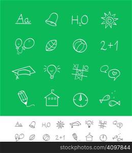 Vector pack for magazines and webpages. Schools icons.