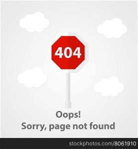 Vector Page not found Error 404. Sorry, page not found.