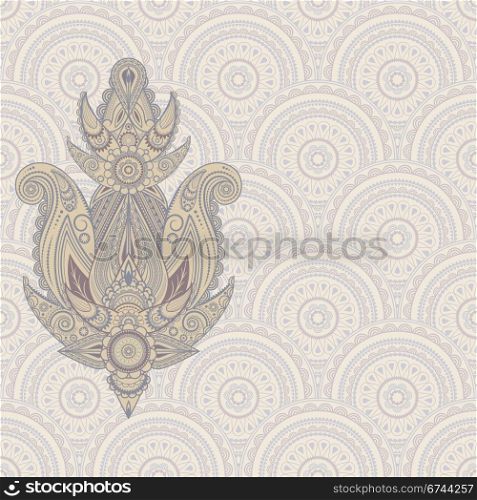 vector paisley design element on seamless eastern pattern