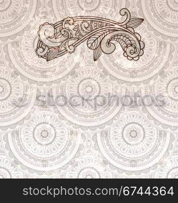 vector paisley element on seamless background