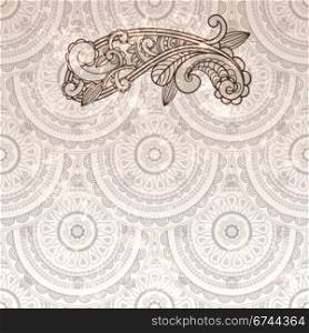 vector paisley element on seamless background