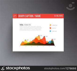 vector panel with flat design infographics statistics colorful graph template