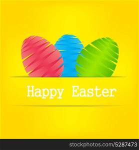 Vector Paper card with easter eggs