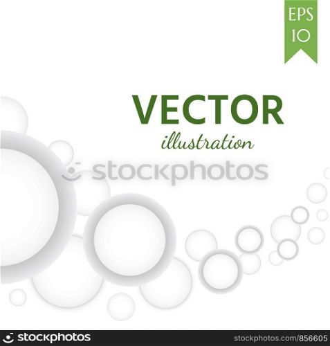 Vector Paper circle banner. Abstract background. Circles and white bubble