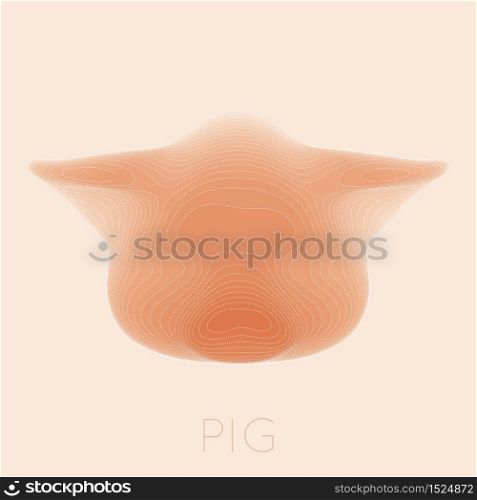 Vector paper cut pig transparent silhouette. Volumertic paper crafted animal as symbol of 2019 year. Abstract modern design. Slice styled object. Vector paper cut pig transparent silhouette. Volumertic paper crafted animal as symbol of 2019 year. Abstract modern design. Slice styled object.