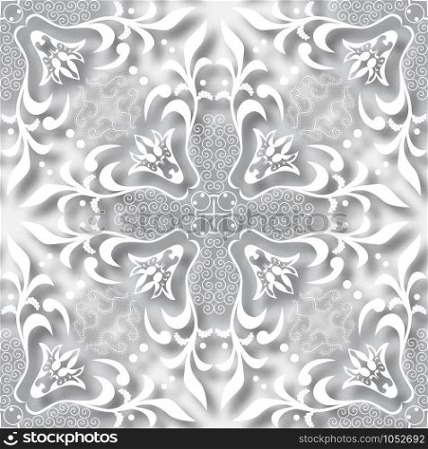 Vector paper cut style Floral 3d Seamless Pattern Background. Illustration for Invitation cards decoration. Floral 3d paper cut style Seamless Pattern Background. For Invitation cards decoration. Vector illustration