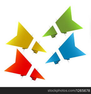 Vector Paper origami arrows / bookmark (template)