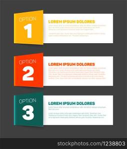 Vector Paper Progress background / product choice or versions. One two three - vector paper options