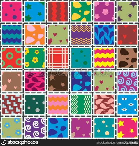 vector patchwork fabric art background