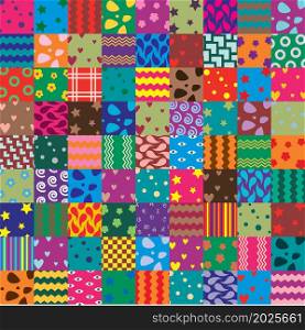 vector patchwork fabric art background