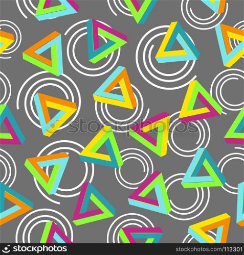 Vector Pattern 80s. Geometric Seamless Abstract Background. Retro Memphis Style 1980s.. Vector Pattern 80s. Geometric Seamless Abstract Background. Retro Memphis Style 1980s