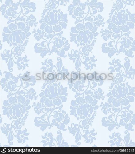 Vector pattern, floral blue