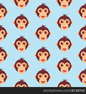 Vector pattern of monkey. 