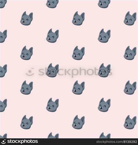 Vector pattern with bats on pastel background. . Vector pattern with bats 