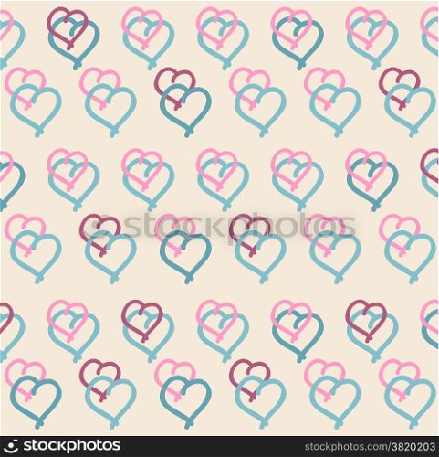 vector pattern with hearts