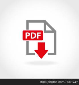 Vector PDF icon set. PDF Icon Object, PDF Icon Picture, PDF Icon Image - stock vector