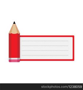 Vector pencil and letter icon for writing