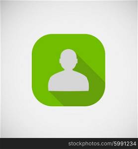 Vector people flat square icon.. Vector people flat square icon