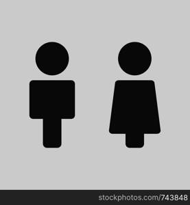 Vector People icon. Man and woman icon on white background