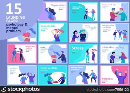 Vector people in bad emotions, character in conflict, angry or tired and in stress. Aggressive people yell at each other. Colorful flat concept illustration.. Vector people in bad emotions, character in conflict, angry or tired and in stress. Aggressive people yell at each other. Colorful