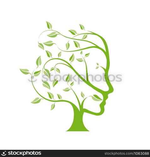 Vector person ecological, think green