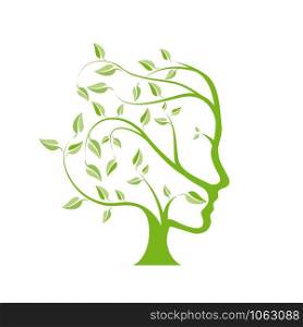 Vector person ecological, think green