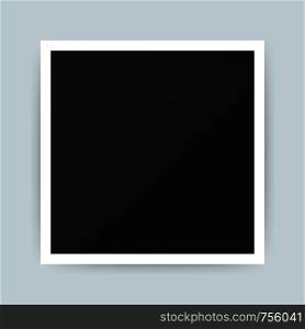 Vector Photo frame mockup design. Realistic photograph with blank space for your image. Vector stock illustration.