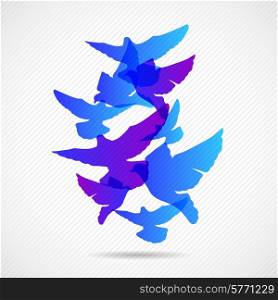 Vector pigeons background design. Collorfull EPS 10 concept.. Vector pigeons background design. Collorfull EPS 10 concept