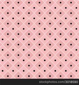 vector pink polka dot checkered pattern background