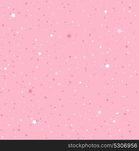 Vector pink spotted background with stars. Eps 10