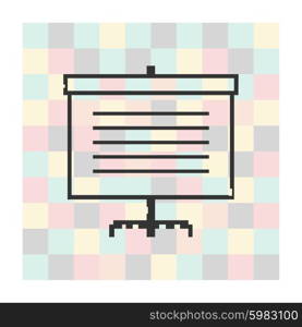 Vector pixel icon screen for presentations. Vector pixel icon screen for presentations.