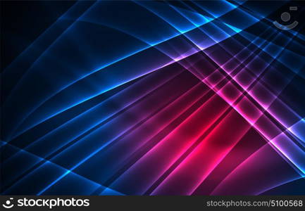 Vector polar lights concept background. Vector polar lights concept, glowig shapes in the dark, abstract background