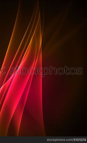 Vector polar lights concept background. Vector polar lights concept, glowig shapes in the dark, abstract background