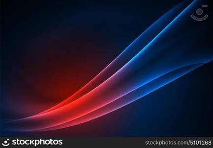 Vector polar lights concept background. Vector polar lights concept, glowig shapes in the dark, abstract background