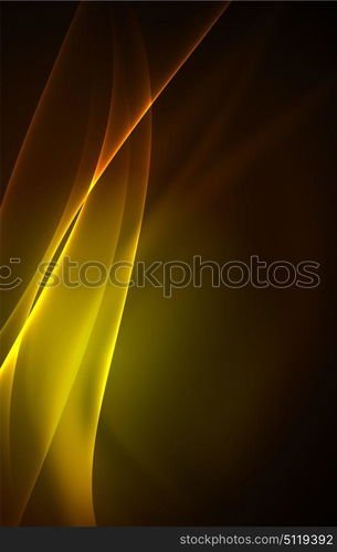 Vector polar lights concept background. Vector polar lights concept, glowig shapes in the dark, abstract background