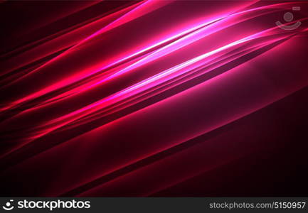 Vector polar lights concept background. Vector polar lights concept, glowig shapes in the dark, abstract background