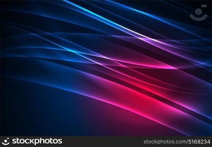 Vector polar lights concept background. Vector polar lights concept, glowig shapes in the dark, abstract background