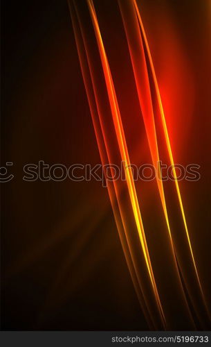 Vector polar lights concept background. Vector polar lights concept, glowig shapes in the dark, abstract background