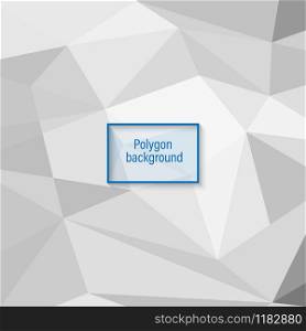 Vector Polygon background geometric abstract shape, White and gray texture illustration.