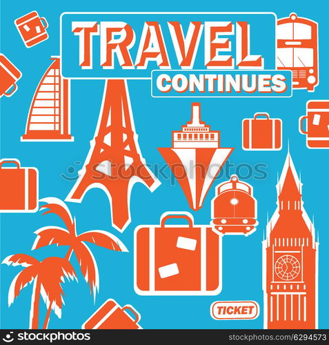 Vector poster on the theme of travel