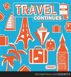 Vector poster on the theme of travel